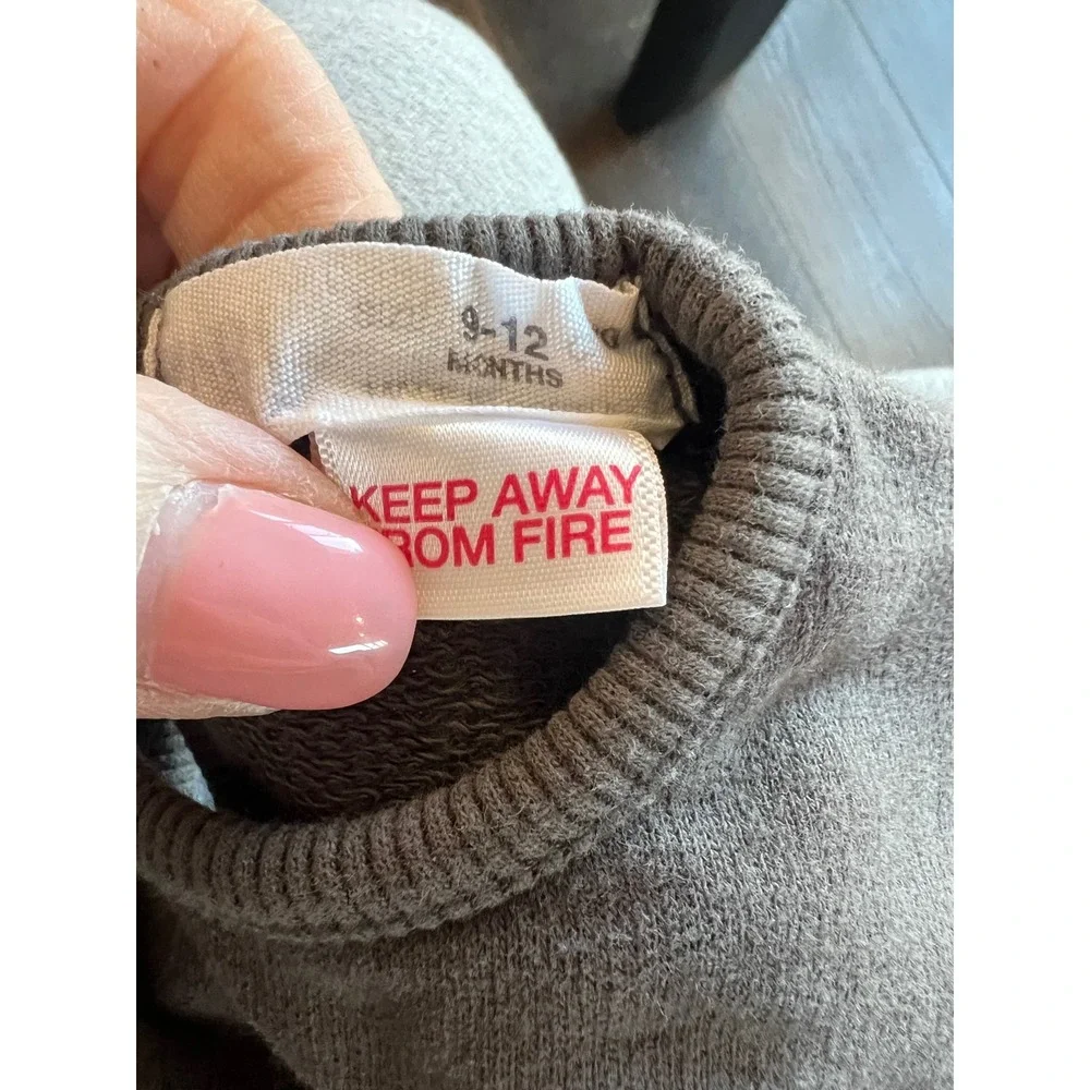 Zara Baby Gray Let's Grow‎ Together Sweatshirt Crewneck Pullover 9-12 Months